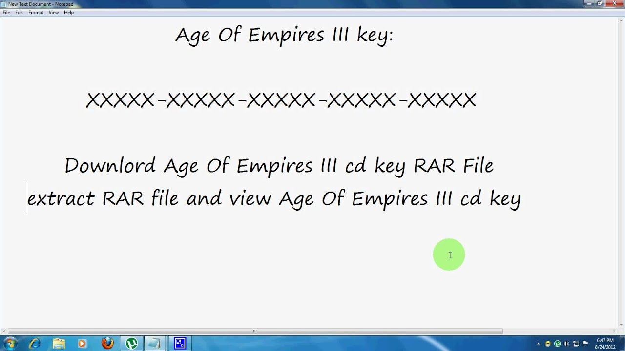 age of empires 3 keyleri
